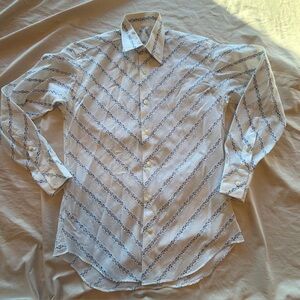 Women's Craig Taylor White w/ Ribbon Weave Design Long Sleeve Shirt XS